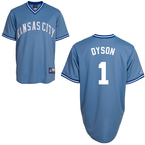 Jarrod Dyson #1 mlb Jersey-Kansas City Royals Women's Authentic Road Blue Baseball Jersey